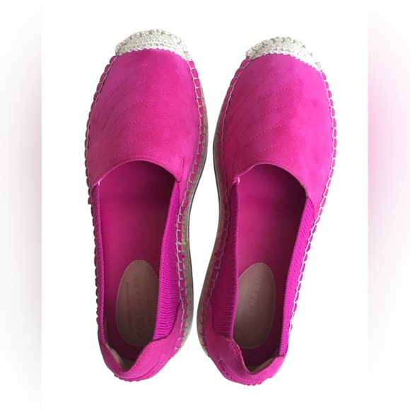 Cole Haan Cloudfeel Espadrille Pink Suede Loafer Slip On Shoes Size 7.5B - Picture 11 of 15